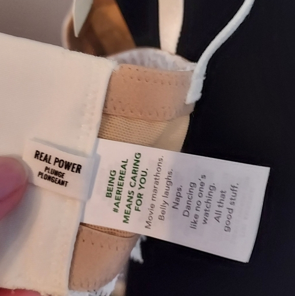 Aerie 42C Real Good White/Cream 01/22 Pushup Bra Plunge - Picture 13 of 15